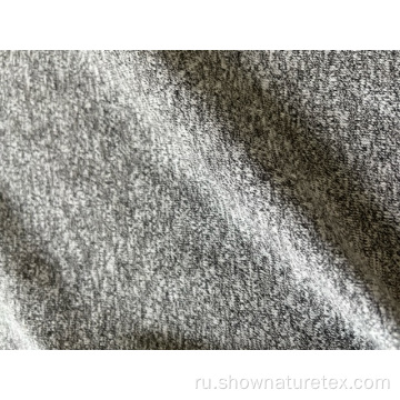 Полиэфирная хлопчатобумажная витая пряжа черно -белая серая ткань майки